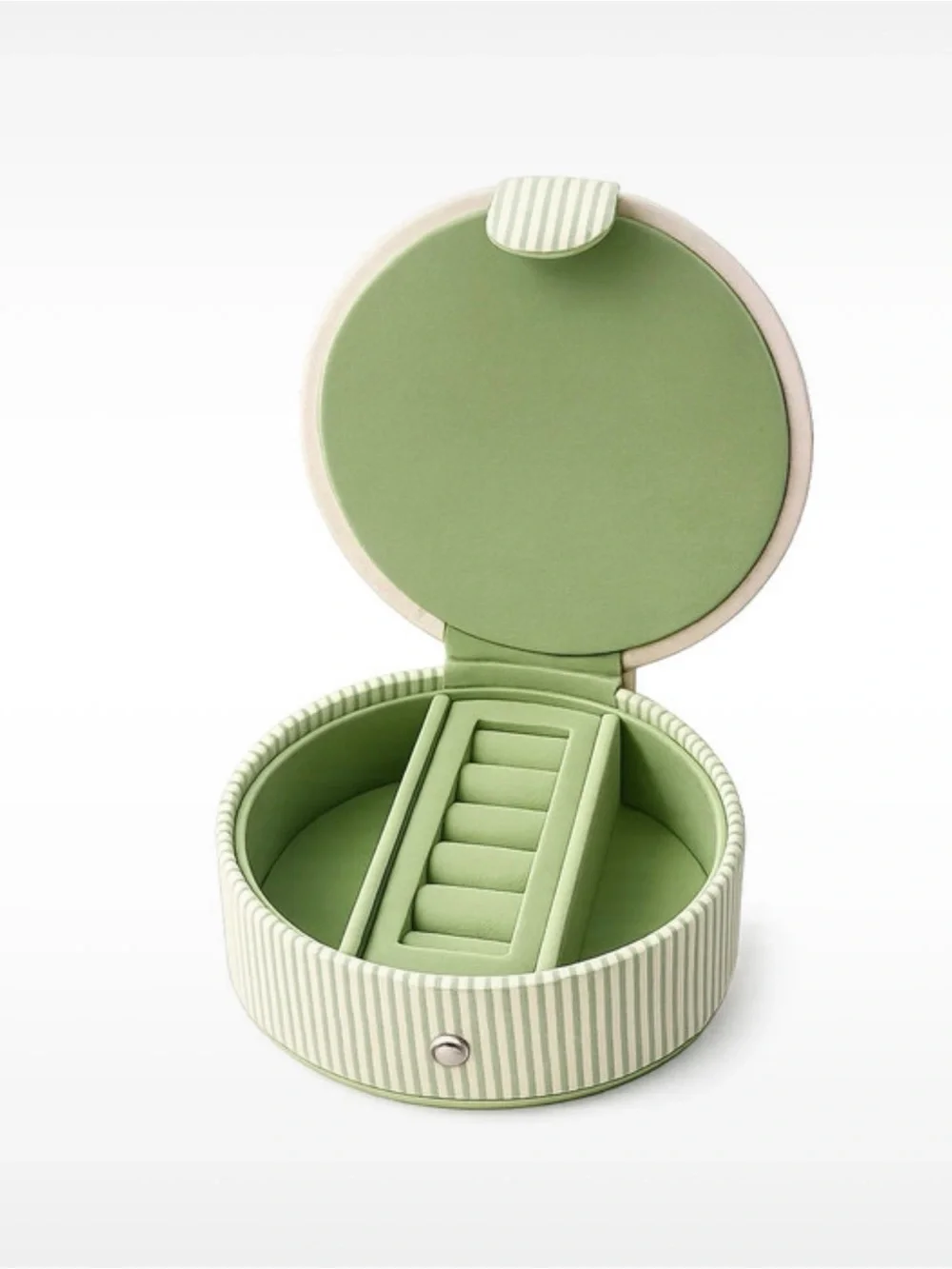 NWOT Embroidered Floral Jewelry Organizer Compact - Cream with Multicolor